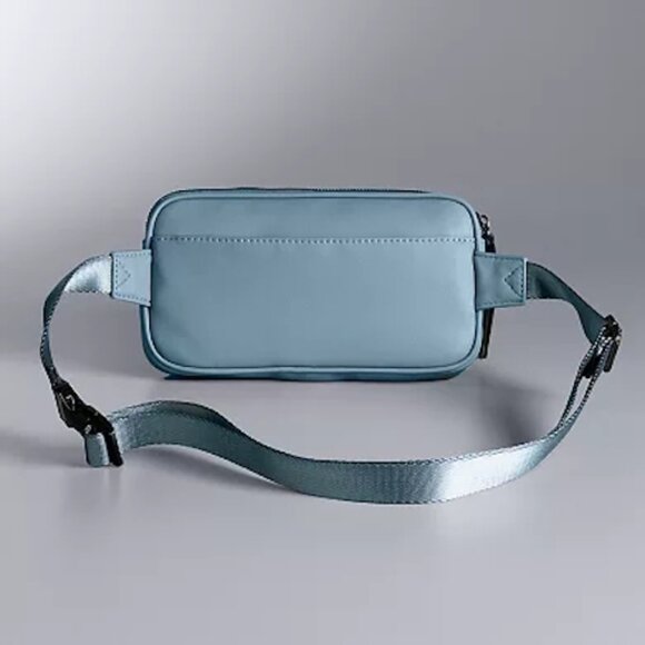 Simply Vera Vera Wang Chrissy Square Waist Pack Sling Bag Purse - Porpoise - NWT - Picture 4 of 6